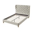 thumbnail image 6 of Rustic Manor Sally Tufted Linen Twin Size Bed Frame, No Box Spring Needed, Beige, 6 of 9