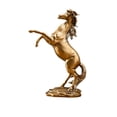 thumbnail image 1 of Feltree Handcrafted Resin Horse Bookend Statue, Bohemian-Style Shelf Decor for Study/Library, Weighted Desktop Organizer with Metallic Finish, 1 of 7