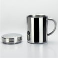 thumbnail image 3 of 220ML 304 Stainless Steel Coffee Mug Double Insulation Drinking Cup Tea Cup with Lid - Caliber 7cm, 3 of 8