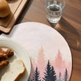 thumbnail image 4 of Round Placemats Ombre Green Pink Forest 15 inch Set of 4 Table Mats for Dining Table Abstract Art Heat Resistant Non-Slip Kitchen & Home Decorative Place Mat Set, 4 of 8