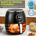 thumbnail image 2 of Fryer 5.8QT High Power Electric Hot Temperature Control Timer Non Stick Basket Dishwasher Safe for Party Afternoon Tea Black, 2 of 8