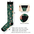 thumbnail image 3 of FORMRS Womens Knee High Socks Casual Long Thick Travel Daily Wear, 2 Pairs, Green Christmas Gingerbread, 3 of 6