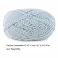 thumbnail image 3 of Inteprter Hilo para tejer hilo suéter bufanda guantes bebé paquete de ropa suministros para el hogar DIY hilos ovillos conjunto artes 4-Ply Artesanía 14 azul claro, 3 of 5