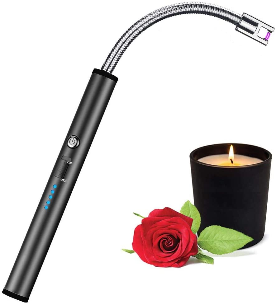 tikysky Lighter, Flexible Arc Long USB Lighter Rechargeable Windproof Flameless for Candles, Grill, Cooking, Camping, Hiking(Exc. Candle) - Walmart.com