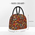thumbnail image 2 of Fotbe Retro Coffee Pattern Lunch Bag, Insulated Lunch Box, Small Leakproof Cooler Food Lunch Containers Reusable High Capacity Lunch Tote Bags for Work, Travel, Outdoor, 2 of 6