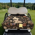 thumbnail image 2 of COEQINE Easy-Carry Golf Cart Seat Cover, Foldable Design with Handle for Storage, Universal Size Quilted Polyester, 4 Front Pockets, Machine Washable, Vintage Bunny Flower, 2 of 8
