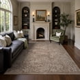 thumbnail image 2 of TURCURNO Non Slip 5x7 Area Rug Living Room Foldable Rug,Soft Vintage Willow Leaf Cream Brown Area Rugs for Bedroom Neutral Boho Farmhouse Washable Rugs, 2 of 10