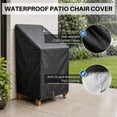 thumbnail image 4 of Patio Chair Covers,Outdoor Chair Cover,Waterproof Patio Furniture Covers for Outdoor Furniture Covers,Lounge Deep Outdoor Seat Cover,UV Protected, 25" L x 25" W x 47"H,Black, 4 of 7
