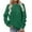 Army Green, variant on Brnmxoke Women's Solid Color Crewneck Sweatshirts Oversized Cotton Hoodless Pullover Sweatshirt for Ladies Loose Fit Comfy Tops