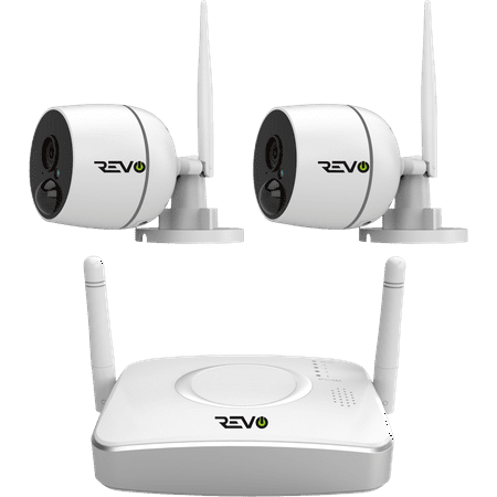 Samsung Bullet Camera - 4CH Wireless Gateway Security System, 32GB Micro SD Card & 2x 1080p Audio Capable Bullet Cameras with built-in PIR
