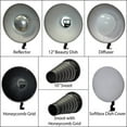 thumbnail image 1 of Opteka BD-100 12-Inch Beauty Dish / 10-Inch Snoot Professional Studio Portrait Kit for Speedlight Flashes, 1 of 9