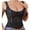 Black-03, variant on Women's Floral Lace Corset - Textured Lace-Up Shapewear Overbust Double Layer Bustier