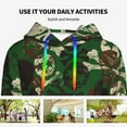 thumbnail image 4 of Lsque Camouflage Skull Pattern Casual Women's Hoodie,Hooded Sweatshirt with Kangaroo Pocket,Pullover Hoodie with Eye-catching Drawstrings-Small, 4 of 7