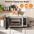 thumbnail image 3 of Willz WLCMJ412S2BCSCAF10 3-in-1 Countertop Microwave Oven with Convection, 6 Pre-Programmed Cooking Settings, 12.8" Turntable, Air Fry Kit Included, 1.3 Cu.Ft, 1000W, cu ft, Stainless Steel, 3 of 5