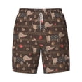 thumbnail image 4 of Lsque Mens Swim Trunks Dachshund Dog Puppy Pattern - Bathing Suit Compression Liner - Beach Swim Shorts Swimwear - (S-3XL) - Stretch Quick Dry -X-Large, 4 of 9