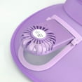 thumbnail image 2 of Xfvqtps Sun Visor Hat with Fan for Boys and Girls Built in USB Charging Fan Solid Color Adjustable Large Brim Empty Top Sun Protection Travel Beach Summer Fan Hat for 3-8 Years Purple, 2 of 8