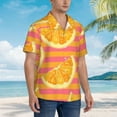 thumbnail image 5 of Slice Of Orange Hawaiian Shirts For Men, Summer Short-Sleeve Relaxed-Fit Button-Down Shirts Small, 5 of 9