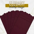 thumbnail image 2 of Crown Display Burgundy Scalloped Napkins Disposable 20 Pcs 3-Ply Burgundy Scalloped Dinner Napkins Disposable Decorative for Dinners & Parties, Paper Guest Towels for Bathroom & Party Supplies, 2 of 6