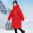 thumbnail image 4 of REDARER Kids Long Down Coat Warm Winter Jacket with Insulation, Knee Length Puffer Coat for Boys Girls Cold Weather,11-12 Years, 4 of 9