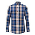 thumbnail image 2 of Men's Plaid Shirt Long Sleeve Professional Work Shirt Long Sleeve Fashion Slim Shirt, 2 of 5
