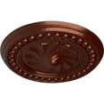 thumbnail image 3 of Ekena Millwork 15 3/4"OD x 2"P Foster Shell Ceiling Medallion (Fits Canopies up to 9 5/8"), Hand-Painted Antique Copper, 3 of 6