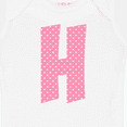 thumbnail image 4 of Inktastic Pink and White Polka Dots Letter H Boys or Girls Baby Bodysuit, 4 of 5
