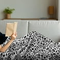 thumbnail image 3 of Auto Mechanic Soft Flannel Fleece Throw Blanket, Repetitive Monochrome Pictograms Pattern with Car Spare Partss, Cozy Plush for Indoor and Outdoor Use, 50" x 70", Dark Grey White, by Ambesonne, 3 of 5