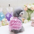 thumbnail image 5 of Sweet Puppy Dog Multicayer Dress Pet Dog Lace Bowknot Tutu Dress Ropa acogedora y encantadora para perro gato (Pink-XS), 5 of 5