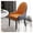 Orange, variant on Modern Mid-Century Dining Chairs Faux Leather Accent Armchair with Solid Wood Legs,Vanity Lounge Chairs Dining Room Chair for Kitchen Living Room