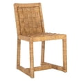 thumbnail image 5 of SAFAVIEH Couture Jermaine Coastal Rattan Solid Dining Side Chair, Natural (Set of 2), 5 of 13