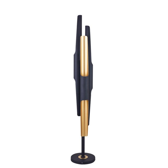 Bethel International Floor Lamp Matte Black Metal