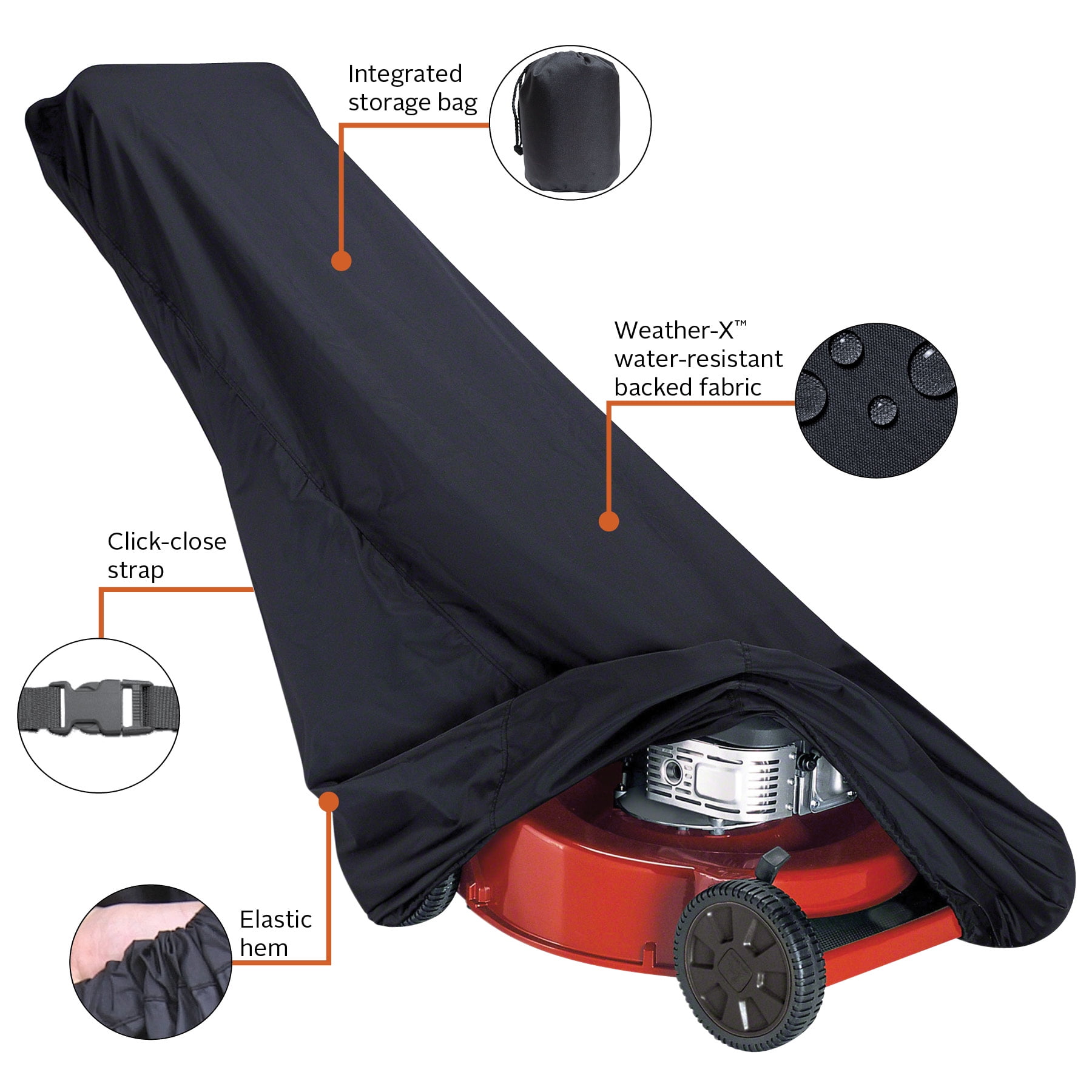 Classic Accessories Walk Behind Lawn Mower Cover - Thumbnail 4
