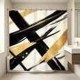 thumbnail image 4 of SIfdSeng My Items Abstract Modern Neutral Shower Curtain Art Bathroom Decorative Belt Hook, 4 of 4