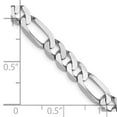 thumbnail image 5 of Auriga Fine Jewelry 14K White Gold 5.5mm Flat Figaro Chain Bracelet 7 inch for Women, 5 of 5