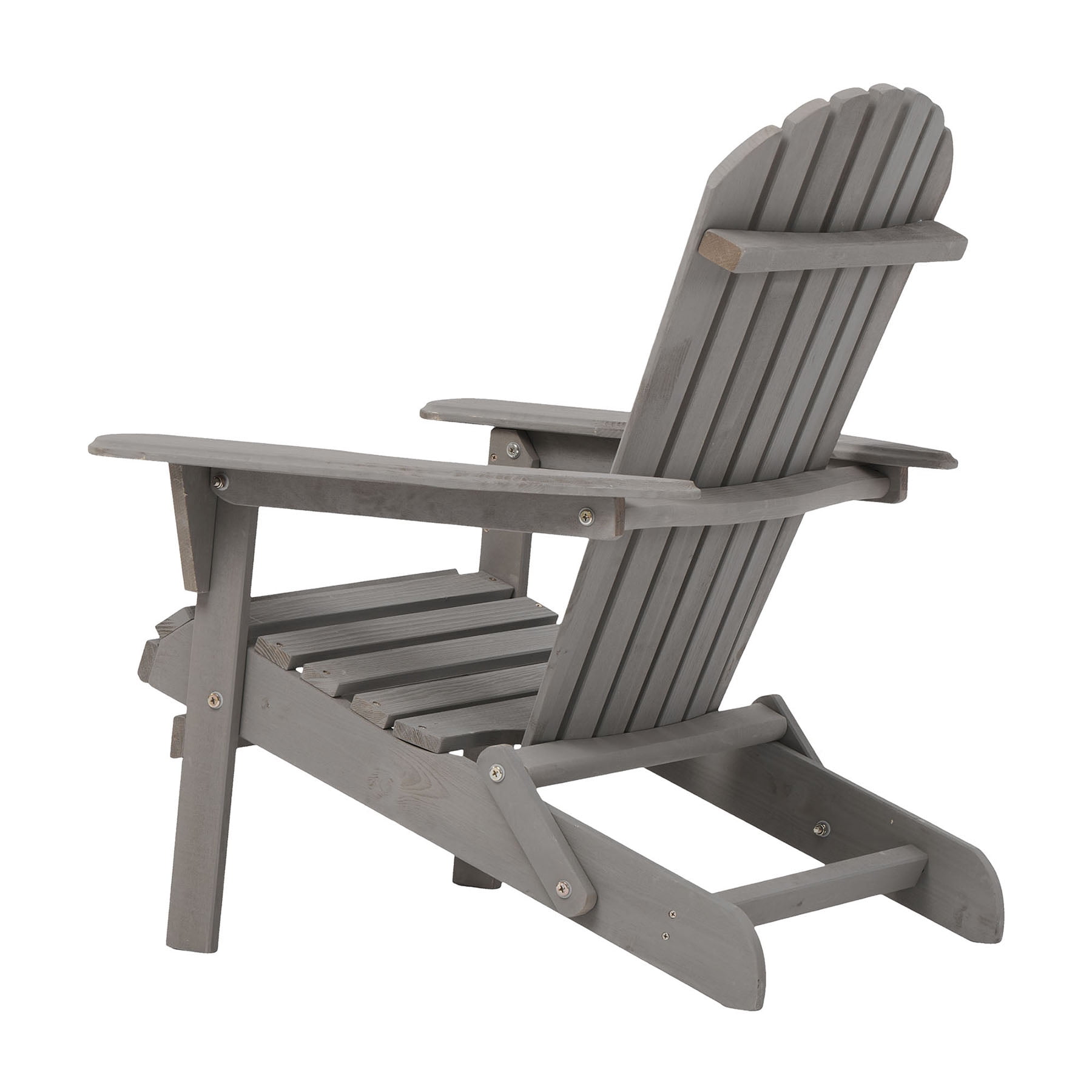 S-HOME Outdoor Wooden Folding Adirondack Chair Set of 2 with Pre-Assembled BackRest for Patio Garden Deck Pool Firepit