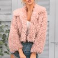 thumbnail image 2 of LYXSSBYX Womens Winter Coats Women Solid Color Winter Lapel Warm Faux Furry Faux Jacket Long Sleeve Outerwear, 2 of 9