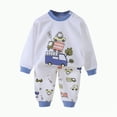 thumbnail image 5 of HCNTES Toddler Baby Boy Soft Loungewear Outfits Set Kids All-Weather Clothes Cute long Sleeve Shirt + Pant Baby Boy Pajamas Sleepwear Set(A01-AG,3-6 Months), 5 of 5