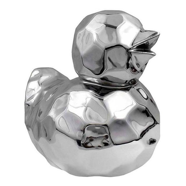 Figura Pato Geométrico de Porcelana Love and Lemons DMA-1027SL Plateado