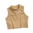thumbnail image 5 of Summer Tops for Women New Vest Wrapped Chest Lace Solid Color Sexy Detachable Strap Top Tees for Women V Neck Shirt Juniors Womens Size Medium Tunics Womens Shorts Embroide Ladies Brown M, 5 of 5