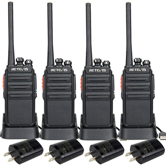 Retevis H-777S Rechargeable Walkie Talkies for Adults,Long Range,Hands-free,Business Walkie Talkies 4 Pack