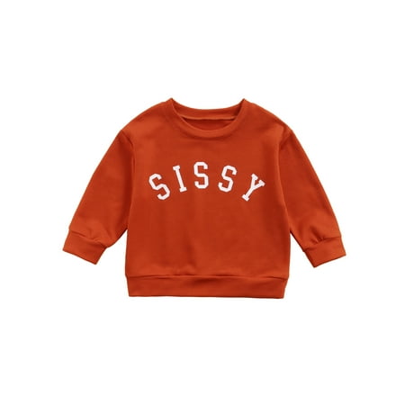 

Yuemengxuan Infant Casual Sweatshirt Girls Spring Autumn Letter Print Long Sleeve Round Neck Pullover