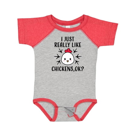 

Inktastic I Just Really Like Chickens Ok Boys or Girls Baby Bodysuit