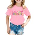 thumbnail image 2 of HCYSFG Girls Back To School Top Short Sleeve Kindergarten Graphic Print Crew Neck T Shirt School Wear Tee, 2 of 4