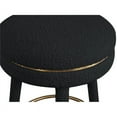 thumbnail image 4 of Meridian Furniture Coral Black Boucle Fabric Bar Stool, 4 of 5