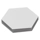 thumbnail image 2 of Juego de 4 pegatinas de espejo para pared, de acrílico, hexagonales, extraíbles, para decoración del hogar, 10 cm, color plateado, 2 of 15