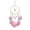 Pink, variant on Illuminated Dreamcatcher Wind Chime, Handcrafted Iron Wall Hanging Decor with Soothing Sounds & Ambient Lighting for Bedroom, Nursery, Outdoor Spaces, Multicolor Wind Chime Chain