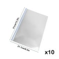 thumbnail image 2 of KMMYS 10pcs A4 Plastic File Folder - Teardrop Shape Transparent Document Folder, Plastic Document Case for Exam Papers, File Organizer with Clasp, Durable and Portable Folder Set, 2 of 6
