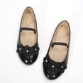 thumbnail image 3 of LuckLilac Girls Glitter Flats Flower Mary Jane Shoes Easy On Dress Shoes for Toddler Little Big Kid Party Wedding School Wear, 3 of 5