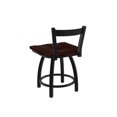 HomeStock Eclectic Escape 18inch Low Back Swivel Vanity Stool with