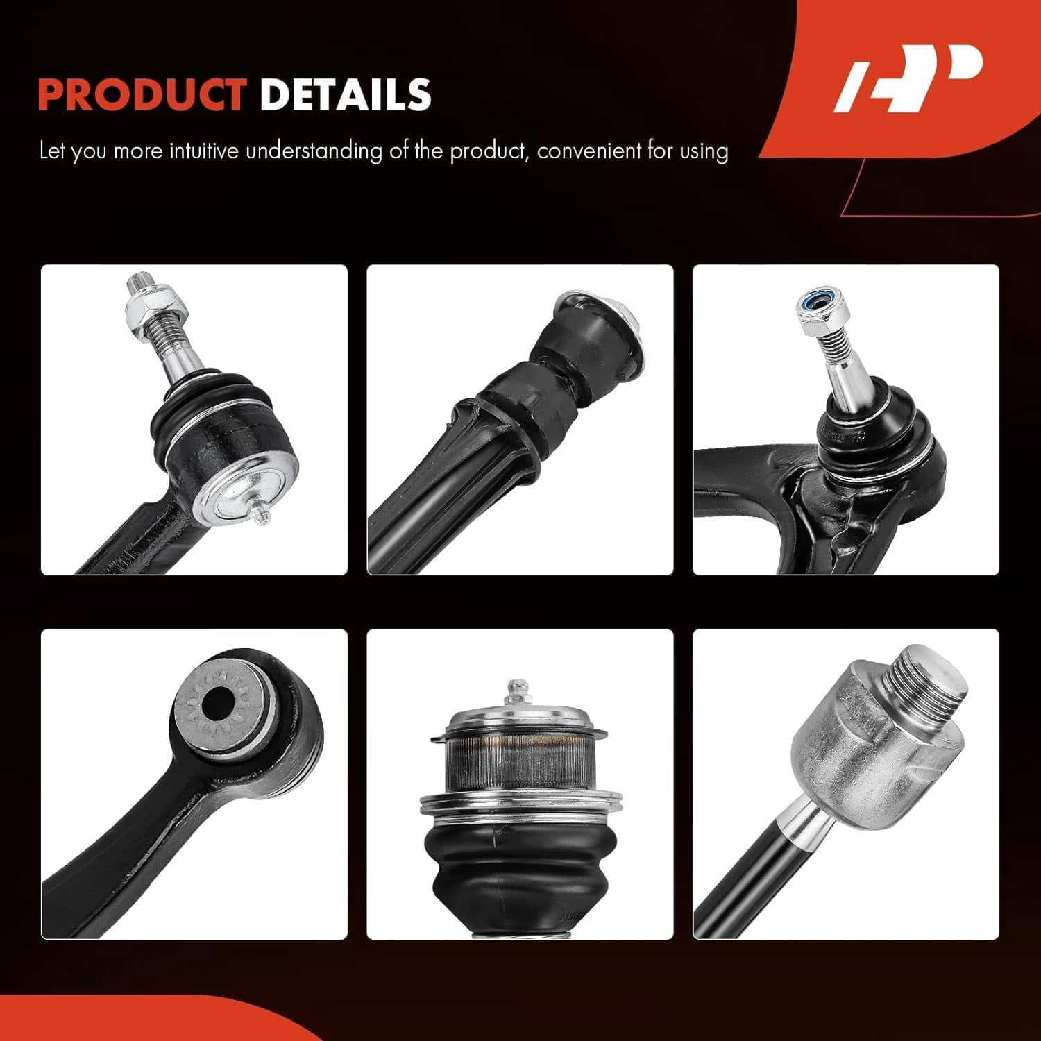 A-Premium 10Pcs Front Suspension Kit Upper Control Arm, Sway Bar Link, Tie Rod End, Ball Joint Compatible with Chevrolet Silverado 1500 Tahoe Suburban Avalanche GMC Sierra 1500 Yukon Cadillac Escalade